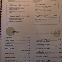 Menu at Salvei in Playa Del Carmen