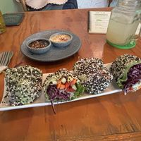 Fresh roll appetizer   at Salvei in Playa Del Carmen