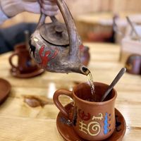 Armenian tea with thyme. Especially delicious in autumn! at Carahunge in Stepanavan