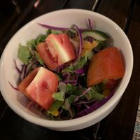 Garden salad comes with the risotto at About Thyme Restaurant in Nairobi