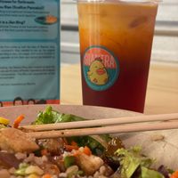 Vegan Thai tea! Build your own salad bowl at Silantra Asian Street Kitchen - Fruitville Pike in Lancaster