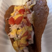 Vegan cheezeburger taco  at The Water Bar in Geneva