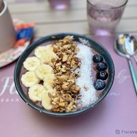Açai bowl  at Flora Vegan Cafe in Tamarindo