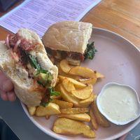 Portobello sandwich at Flora Vegan Cafe in Tamarindo