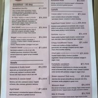 Menu 2025  at Flora Vegan Cafe in Tamarindo