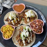 Delicious tacos. My non vegan friend had them and enjoyed it  at Flora Vegan Cafe in Tamarindo