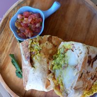 Breakfast burrito at Flora Vegan Cafe in Tamarindo