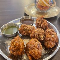 Onion Pakoras  at Udupi Krishna in London