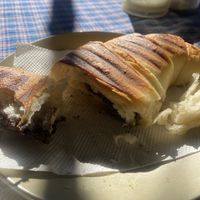 Chocolate croissant  at Old German Bakery in Dharamshala