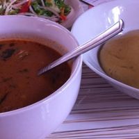 Fufu with Palmnut  at Assase Pa - The Earth is Good in Accra