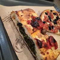 Focaccia filled with A LOT of come di rapa at Panificio Dolce & Pane in Bari