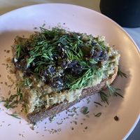 Sourdough toast with beans   at Pulse in Edinburgh