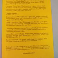 Menu at Pulse in Edinburgh