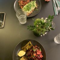 Gf traybake & lentil salad and tofu toast   at Pulse in Edinburgh