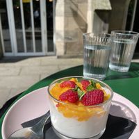The mango dessert was delicious!  at Pulse in Edinburgh