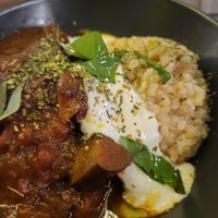 seitan and aubergine, small dish at Pulse in Edinburgh