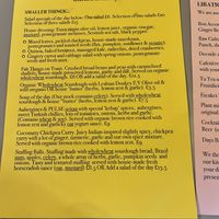 Menu November 2024  at Pulse in Edinburgh