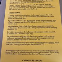 Menu November 2024  at Pulse in Edinburgh