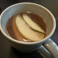 A hot apple drinks  #Veganuary at Pulse in Edinburgh