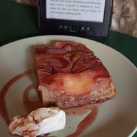 Upside down quince cake at Pulse in Edinburgh