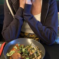 Fragrant Sweet Potato, White Beans, Rice & Tofu Balls  at Pulse in Edinburgh