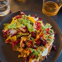 Fab things on toast + salad at Pulse in Edinburgh