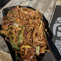 Yaki Soba (their regular udon noodles contain eggs) at The Phoenician Restaurant in Nairobi