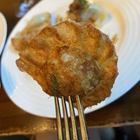 Deep fried potato and dill pierogies.  at Kozak Homemade Ukrainian Food in Vancouver