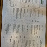 Speisekarte  at Gottlieb Café & Bar in Stuttgart