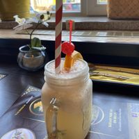 Pina cooler. Coconut milk and pineapple juicee  at Nakorn Thai in Kassel