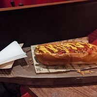 Vegan hot dog at Everyman Edinburgh in Edinburgh