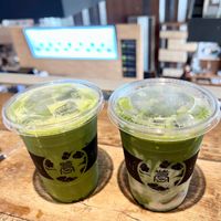 Matcha with pistachio and oat milk at Seven Suns in Bangkok