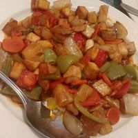 Thai sweet and sour with tofu at Thai Bistro in Medford