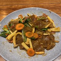 Fried noodles with vegetables   at Namaste Vegetarian in Phuket