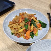 Flat noodle dish at Namaste Vegetarian in Phuket