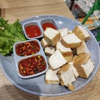 Tofu starter at Namaste Vegetarian in Phuket