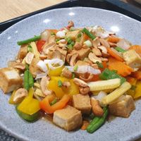 Fried tofu and veg - 8/10 tasty nice gaic flavours but not a full meal need a carb at Namaste Vegetarian in Phuket