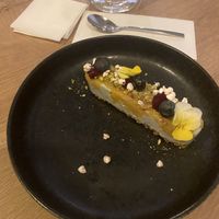 Dessert: icecream and pineapple  at Ahora in Sofia