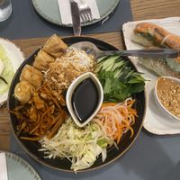 Salad bowl bao buns and rice paper rolls  at Hanoi in Athens