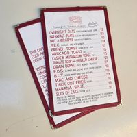 Menu at Sunday to Sunday in New York City