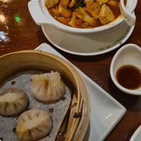 Tofu dim sum & kimchi stew at Tofu Vegan - Spitalfields in East London