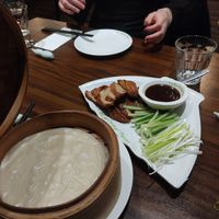 Duck pancakes at Tofu Vegan - Spitalfields in East London