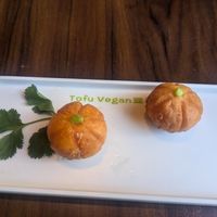 Pumpkin dessert at Tofu Vegan - Spitalfields in East London