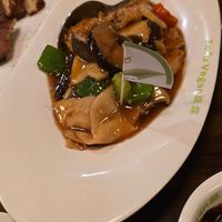 Stir fried tofu with mushrooms at Tofu Vegan - Spitalfields in East London