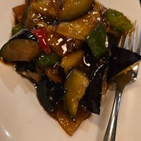 Aubergine and potatoes at Tofu Vegan - Spitalfields in East London
