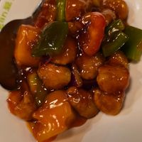 Sweet and sour chicken at Tofu Vegan - Spitalfields in East London