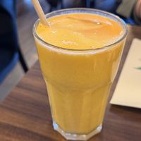 Orange juicee  at Tofu Vegan - Spitalfields in East London