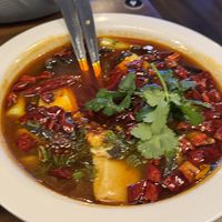 Fish in chili oil   at Tofu Vegan - Spitalfields in East London