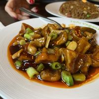 Gong bao oyster mushroom  at Tofu Vegan - Spitalfields in East London