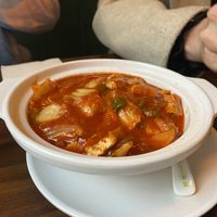 Kimchi chick’n and tofu stew  at Tofu Vegan - Spitalfields in East London